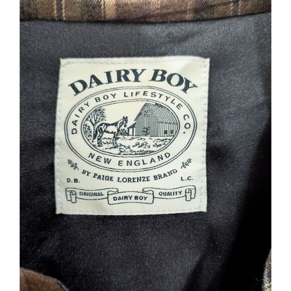 Dairy Boy Cedar Plaid Puffer Women's XL Brown/Green - Picture 11 of 11